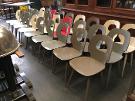 lot de 25 chaises bauman peintes 