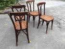 4 chaises bistrot 1916  autriche de Kohn 